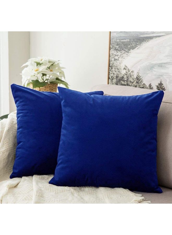 PENHALIGON'S 2-Piece Velvet Decorative Filled Cushion Blue  - Image 1