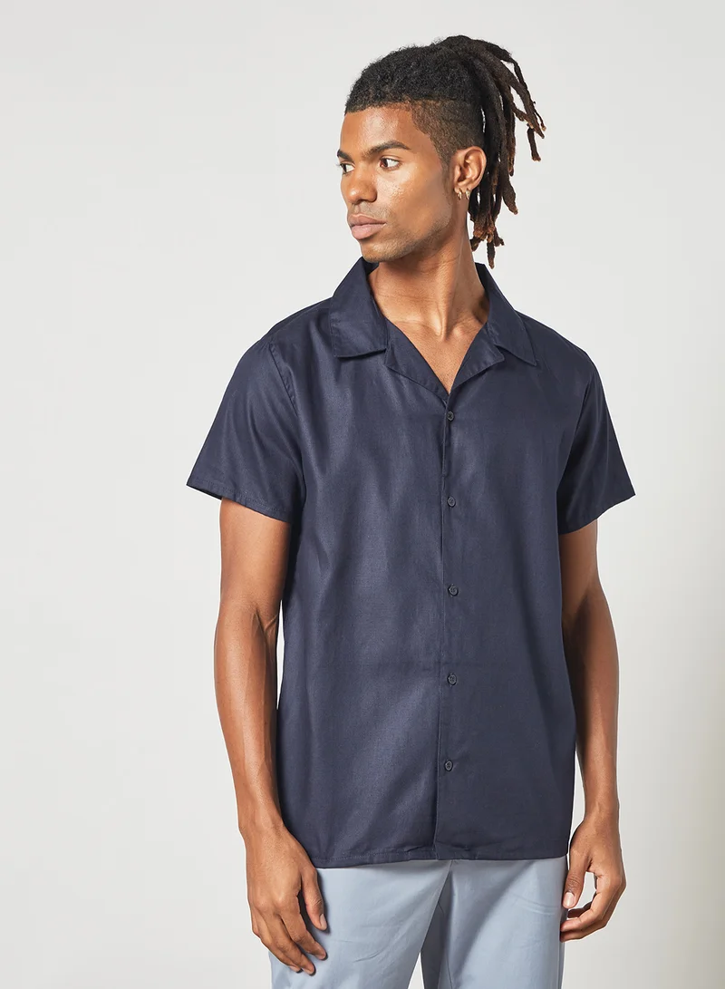 STATE 8 Short Sleeve Shirt Navy