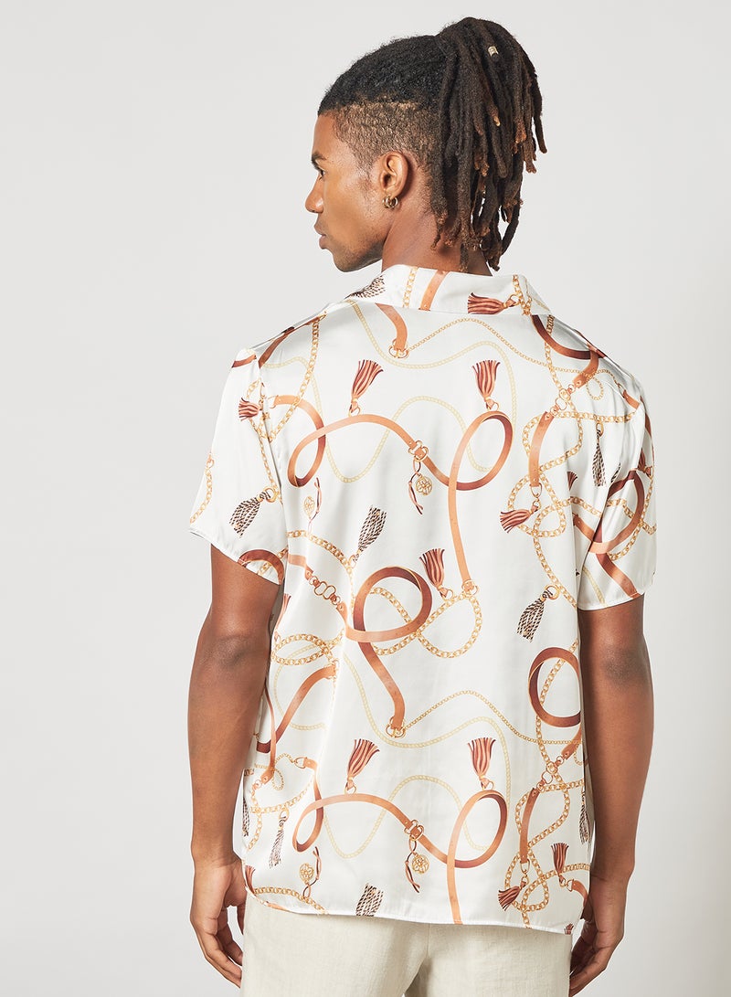 STATE 8 Chain Print Shirt White - Image 4