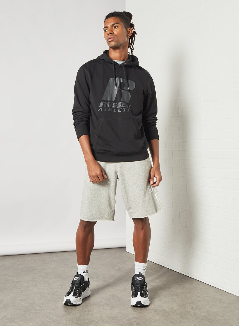 Russell Athletic Logo Print Hoodie Black - Image 3