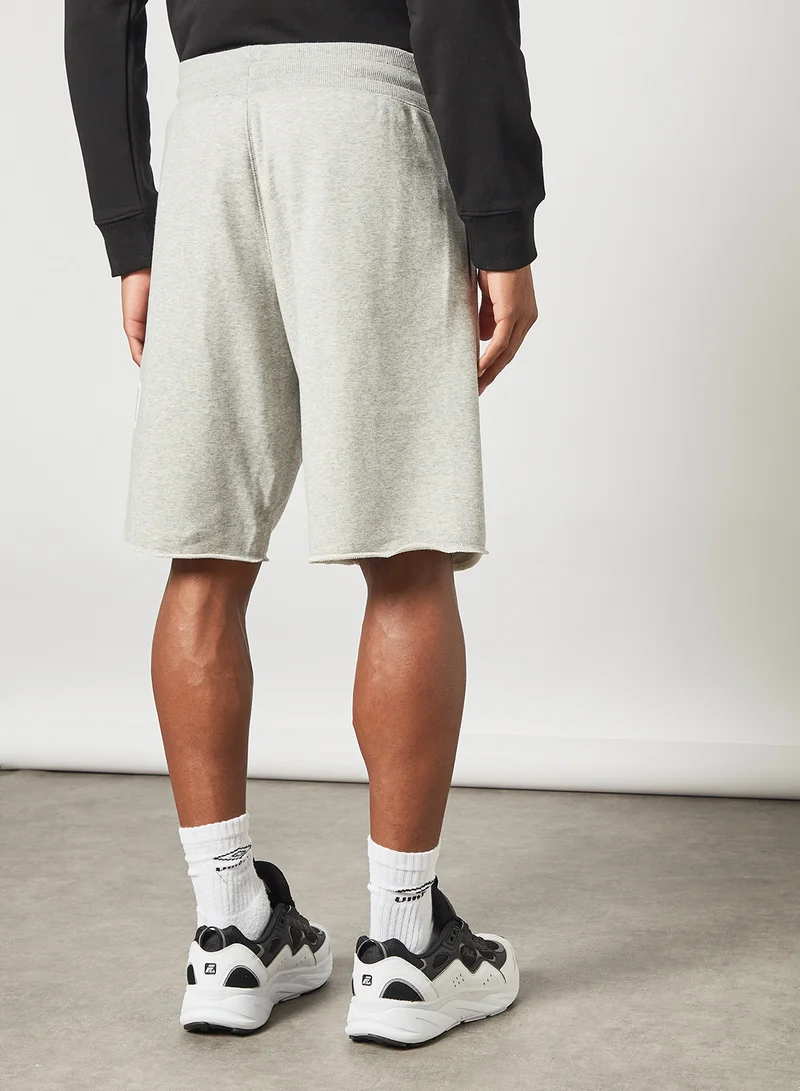 Russell Athletic Raw Edge Logo Shorts Grey