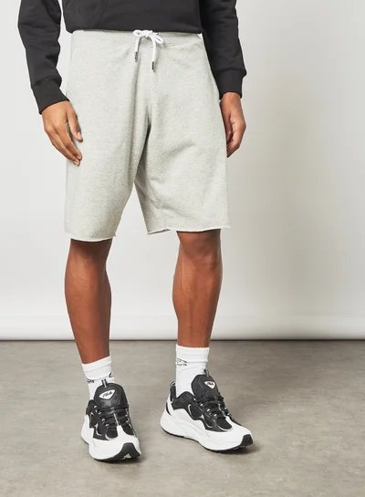 Russell Athletic Raw Edge Logo Shorts Grey