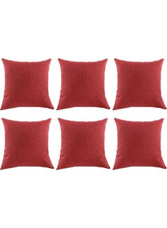 PENHALIGON'S 6-Piece Velvet Decorative Filled Cushion Red  - Image 1