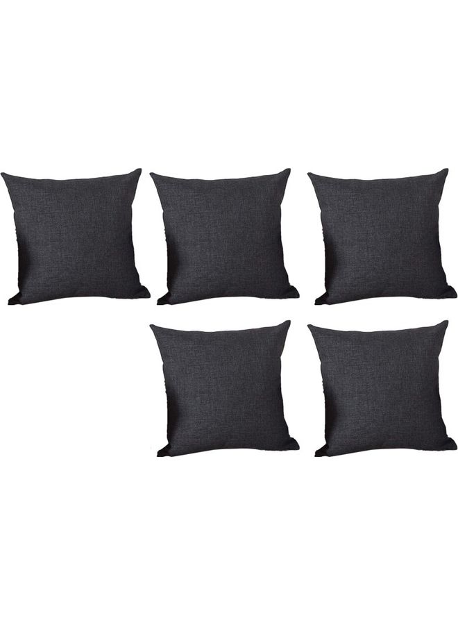 AMERICAN POLO 5-Piece Decorative Filled Cushion Black - Image 1