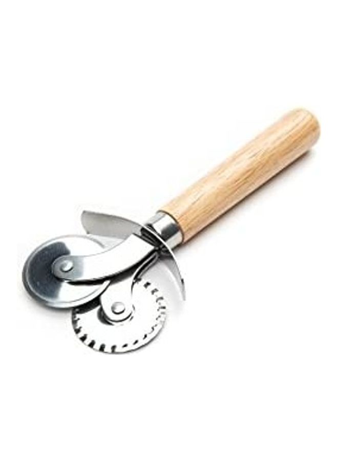 Fox Run Pastry Wheel Crimper and Cutter Silver/Brown 