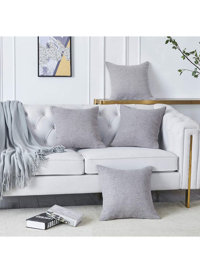 AMERICAN POLO 4-Piece Decorative Filled Cushion Grey - Image 3