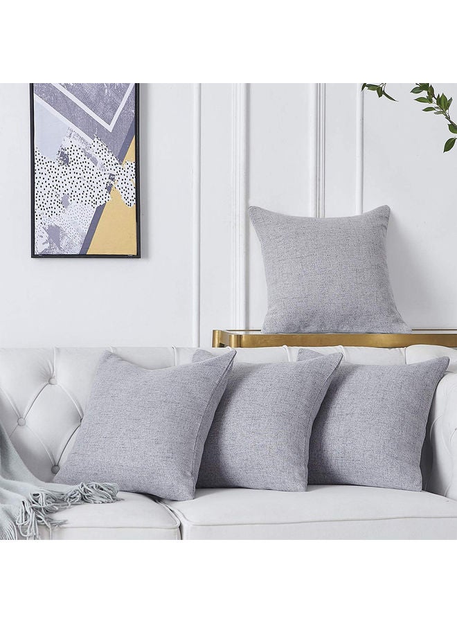 AMERICAN POLO 4-Piece Decorative Filled Cushion Grey - Image 4