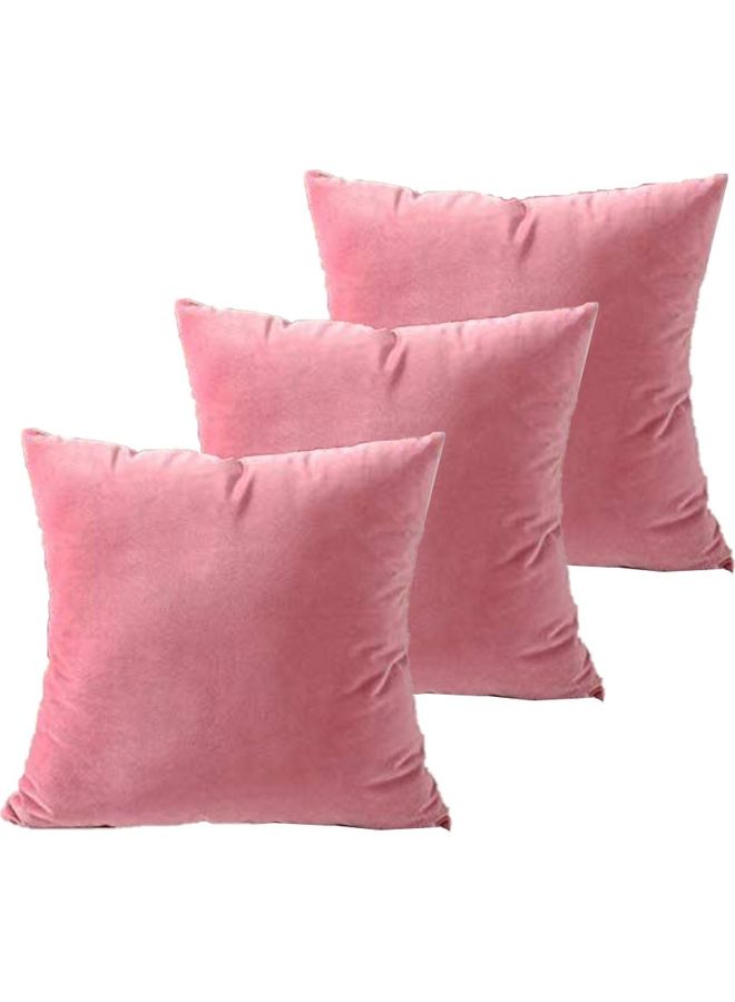 PENHALIGON'S 3-Piece Velvet Decorative Filled Cushion Pink  - Image 1