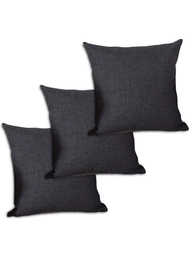 AMERICAN POLO 3-Piece  Decorative Filled Cushion Black 40x40cm - Image 1