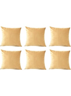 PENHALIGON'S 6-Piece Velvet Decorative Filled Cushion Beige 