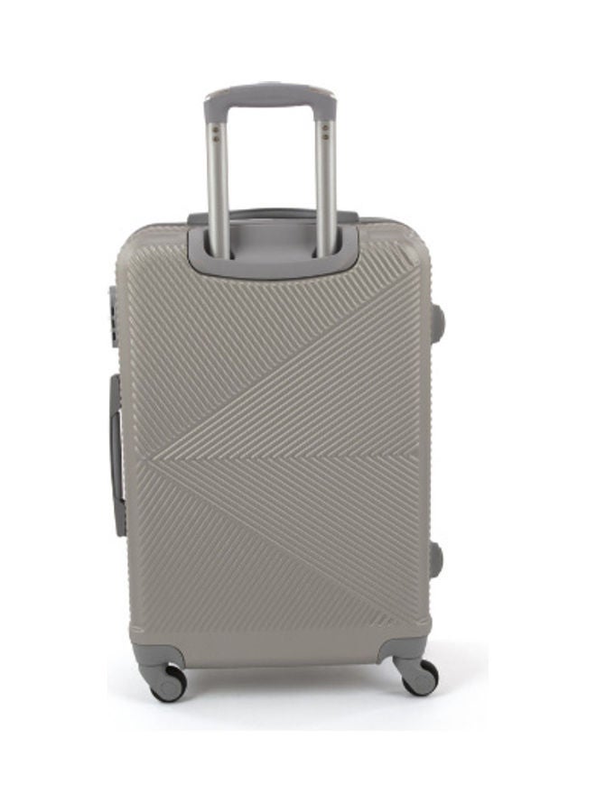 LIMRA - 5-Piece Stripes Pattern Luggage Trolley Bag Set Silver - Image 1