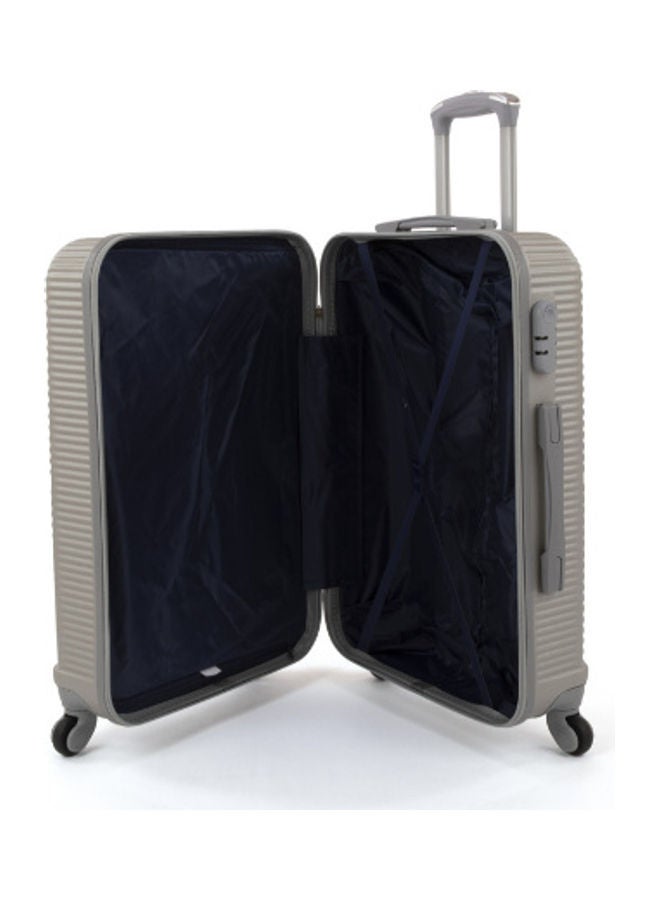 LIMRA - 5-Piece Stripes Pattern Luggage Trolley Bag Set Silver - Image 1
