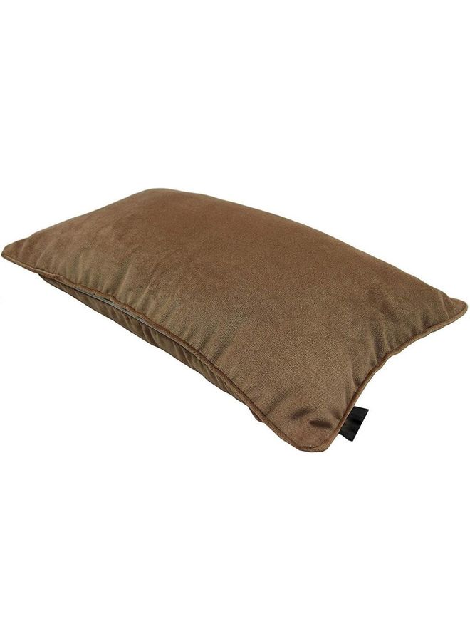 AMERICAN POLO Velvet Decorative Filled Cushion Beige - Image 2