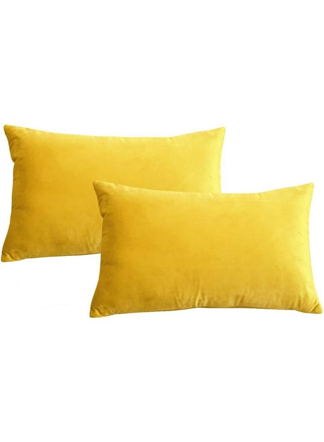 PENHALIGON'S 4-Piece Velvet Decorative Pillow Yellow  - Image 1