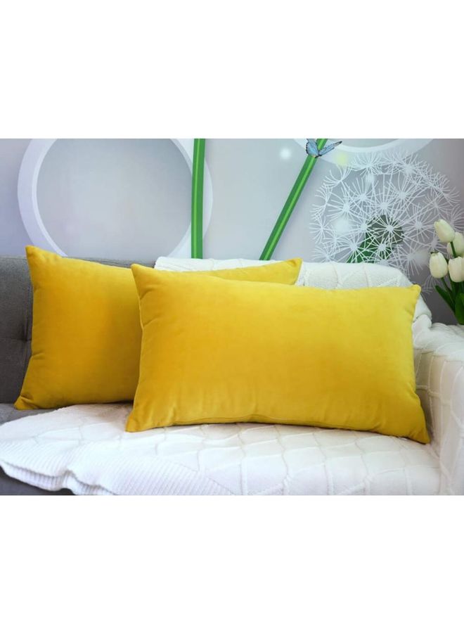 PENHALIGON'S 4-Piece Velvet Decorative Pillow Yellow  - Image 2