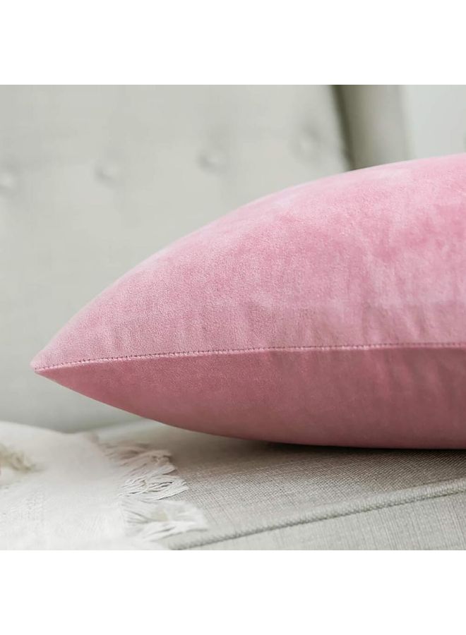 PENHALIGON'S 2-Piece Simple Velvet Decorative Pillow Pink  - Image 4