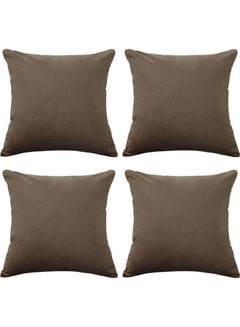 PENHALIGON'S 4-Piece Simple Velvet Decorative Cushion Brown  - Image 1