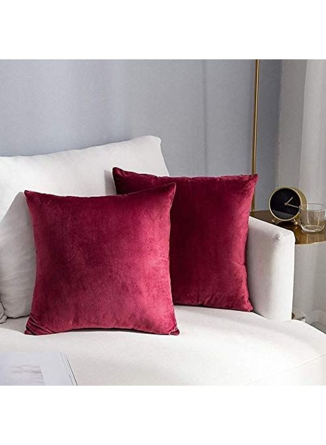 PENHALIGON'S 6-Piece Velvet Decorative Filled Cushion Red - Image 2