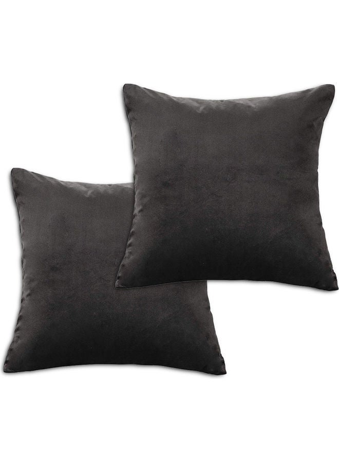 PENHALIGON'S 2-Piece Velvet Decorative Filled Cushion Grey  - Image 1