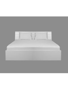 Hotel Linen 3-Piece Double Size 100% Cotton 300Tc 1inch Stripe Sateen Bed Sheet Set Cotton Blend White  - Image 1