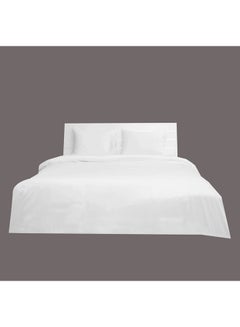 Hotel Linen Klub Hotel Linen Queen Duvet Cover 250tc Sateen Plain 100% Cotton White 246x245cm  - Image 1