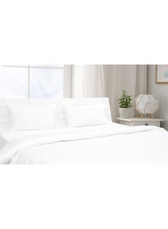 Hotel Linen Klub Hotel Linen Queen Duvet Cover 250tc Sateen Plain 100% Cotton White 246x245cm  - Image 4