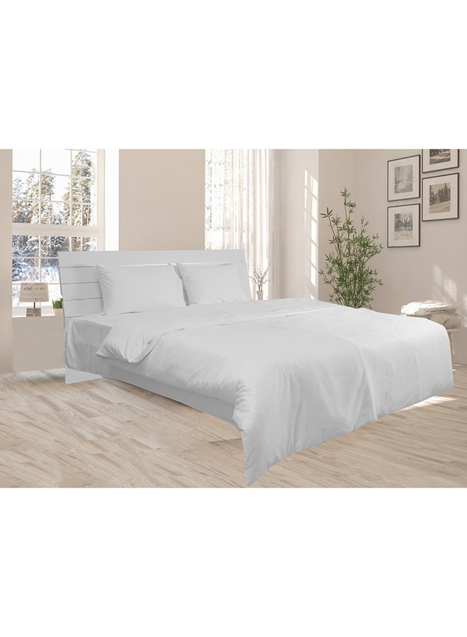 Hotel Linen Double Size 100% Cotton 250Tc Box Sateen Duvet Cover Cotton Blend White - Image 3