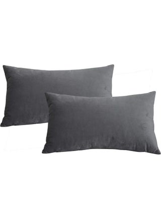 4-Piece Velvet Decorative Pillow Grey - v1628087282/N49761652A_1