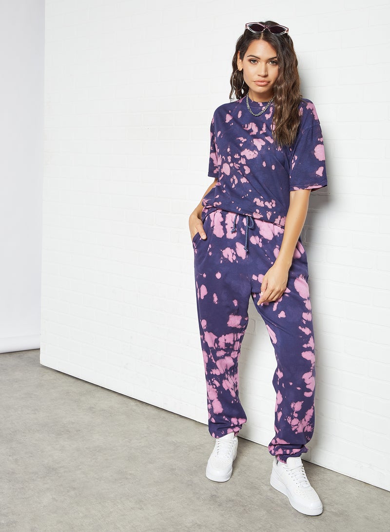Sivvi x GenM Tie Dye Joggers Blue/Purple  - Image 1