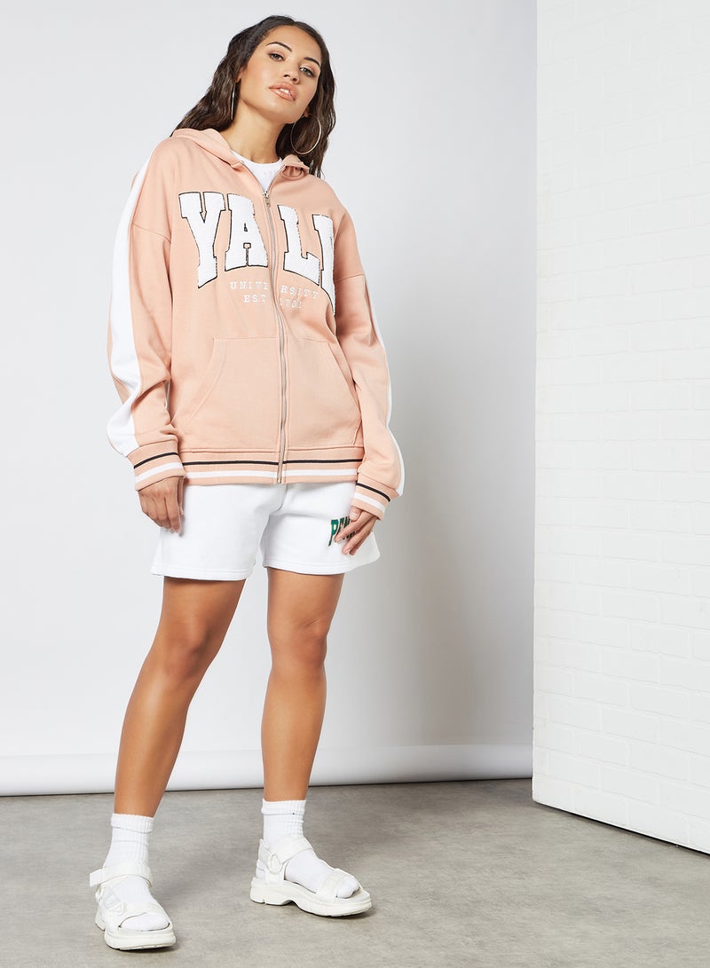 Yale Zip Through Hoodie Dusty Pink - v1628088096/N45732162V_2