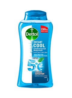 ديتول Instant Cool Menthol And Eucalyptus Liquid Antibacterial Body Wash Twin Pack 250ml  - Image 1