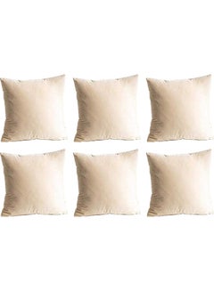 PENHALIGON'S 6-Piece Velvet Decorative Filled Cushion Beige  - Image 1