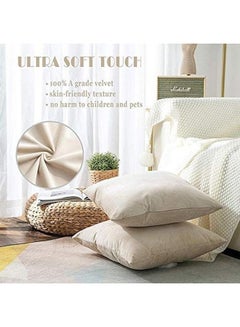 PENHALIGON'S 6-Piece Velvet Decorative Filled Cushion Beige  - Image 2