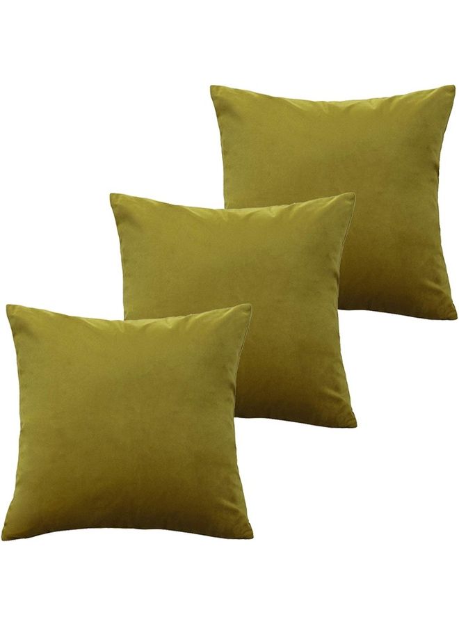 PENHALIGON'S 3-Piece Velvet Decorative Filled Cushion Green 40x40cm  - Image 1