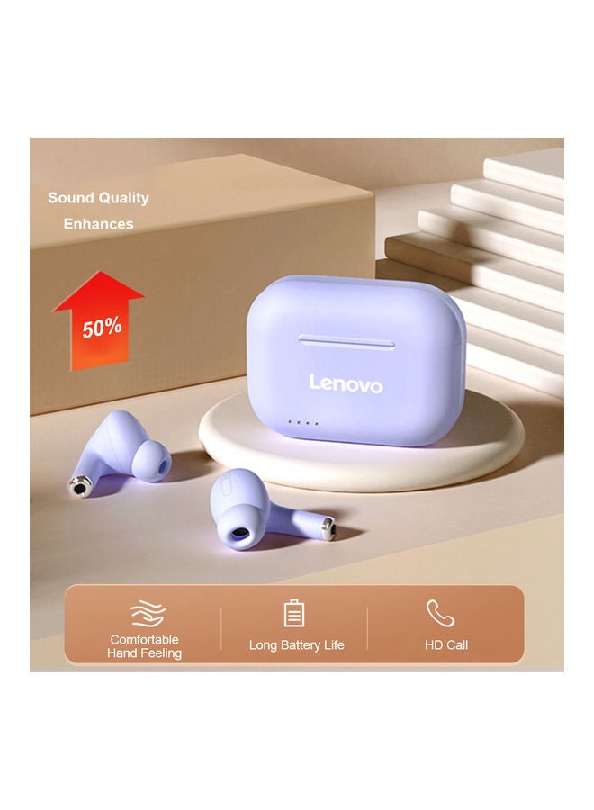 Lenovo LP1S True Wireless Bluetooth Headphones Purple - Image 2