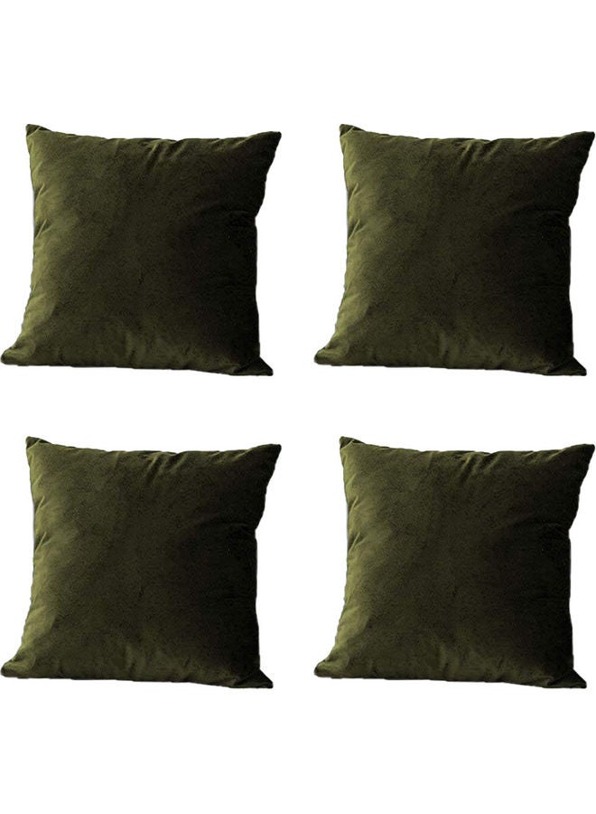 PENHALIGON'S 4-Piece Simple Velvet Decorative Cushion Green  - Image 1