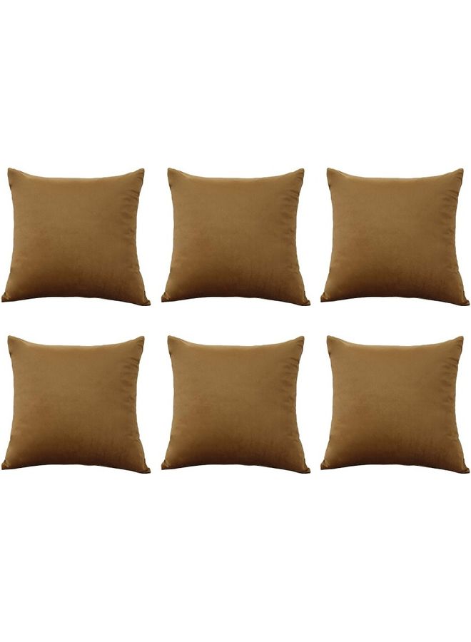 PENHALIGON'S 6-Piece Velvet Decorative Filled Cushion Gold 30x30cm  - Image 1