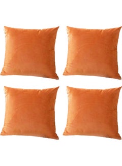 PENHALIGON'S 4-Piece Simple Velvet Decorative Cushion Orange  - Image 1
