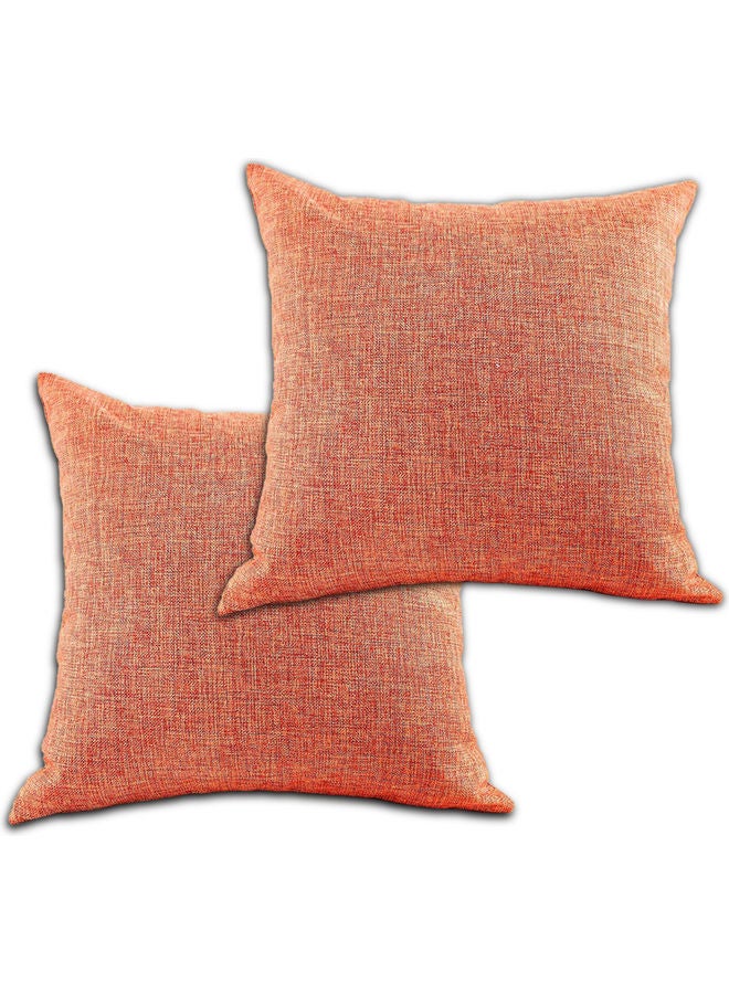 PENHALIGON'S 2-Piece Simple Decorative Cushion Orange  - Image 1