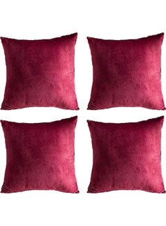 PENHALIGON'S 4-Piece Simple Velvet Decorative Cushion Red  - Image 1