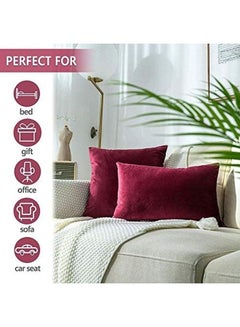 PENHALIGON'S 4-Piece Simple Velvet Decorative Cushion Red  - Image 3