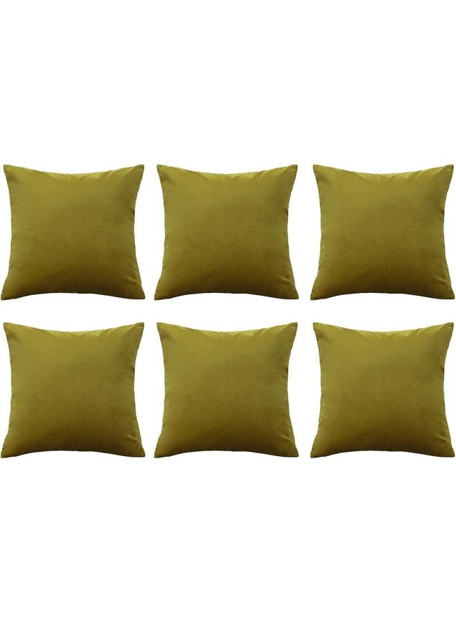 PENHALIGON'S 6-Piece Velvet Decorative Filled Cushion Green 30x30cm  - Image 1