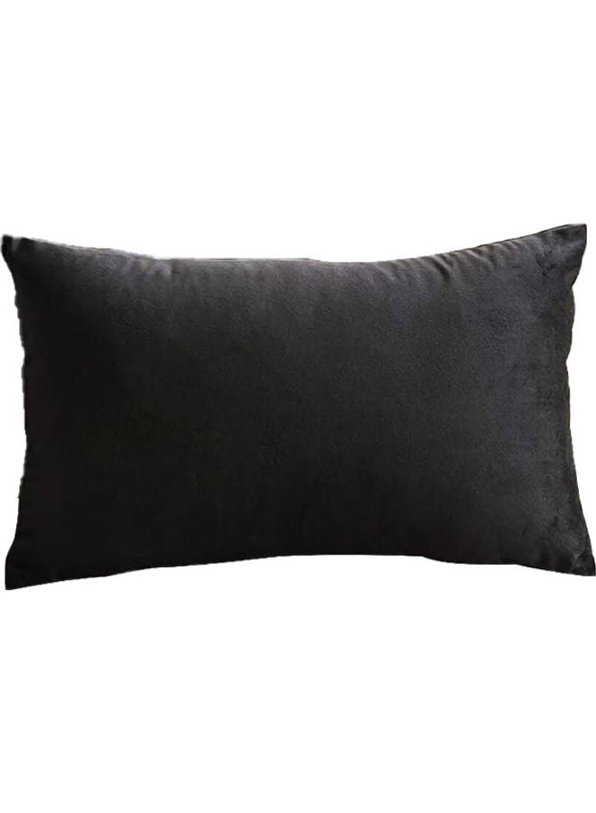 Simple Velvet Decorative Pillow Black - v1628091072/N49761598A_1