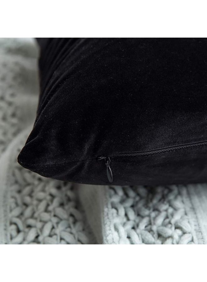 Simple Velvet Decorative Pillow Black - v1628091072/N49761598A_4