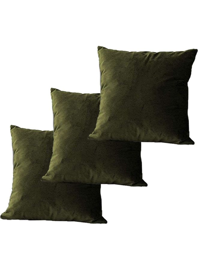PENHALIGON'S 3-Piece Velvet Decorative Filled Cushion Green  - Image 1