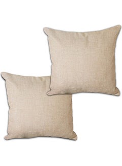PENHALIGON'S 2-Piece Velvet Decorative Filled Cushion Beige  - Image 1