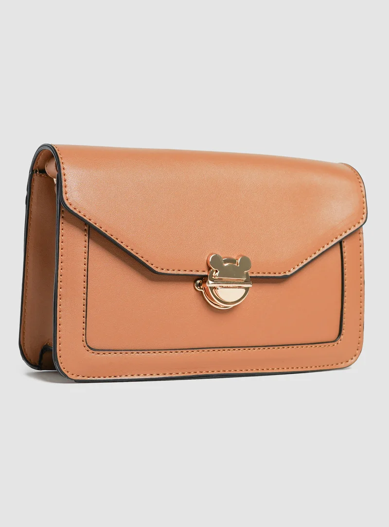 Aila Casual Solid Pattern Shoulder Bag CAMEL