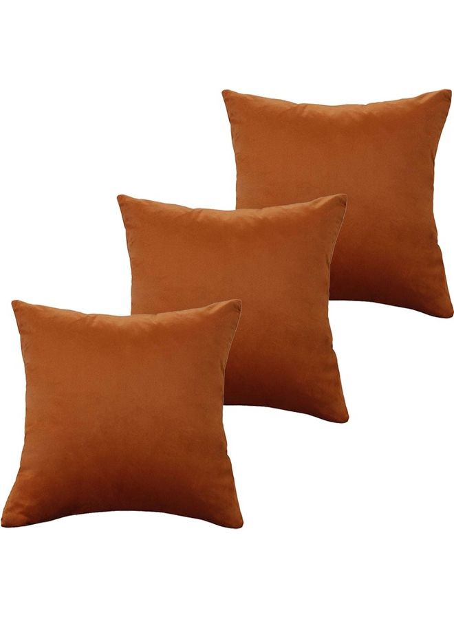 PENHALIGON'S - 3-Piece Velvet Decorative Filled Cushion Orange 40x40cm - Image 1