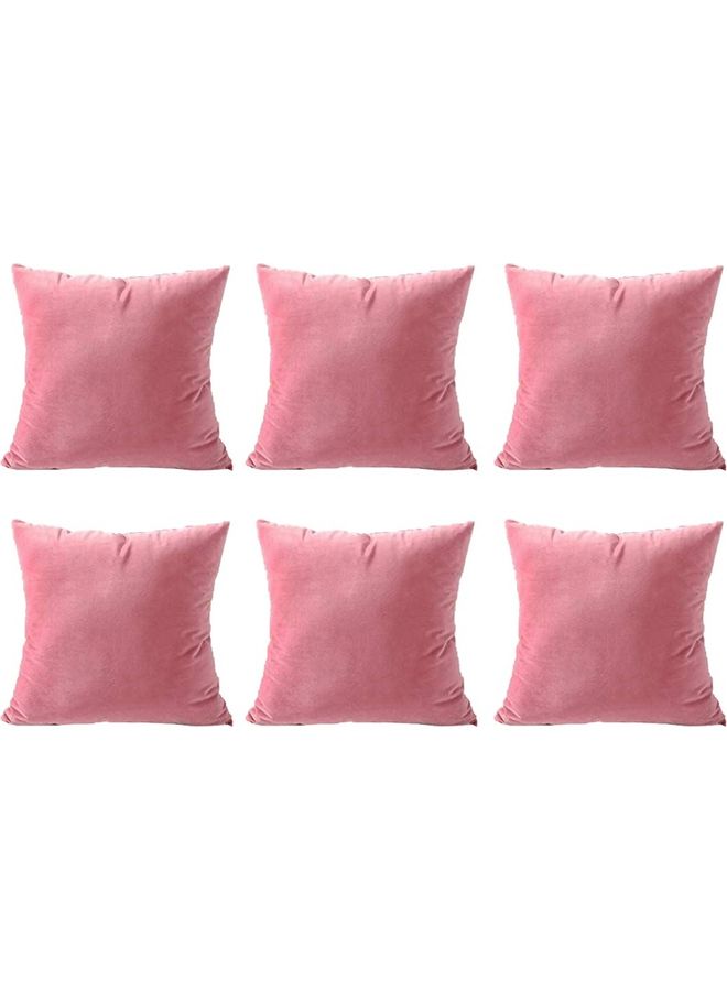 PENHALIGON'S 6-Piece Velvet Decorative Filled Cushion Pink 30x30cm  - Image 1