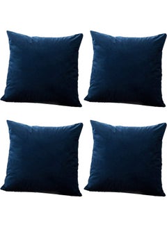 PENHALIGON'S 4-Piece Simple Velvet Decorative Cushion Blue  - Image 1